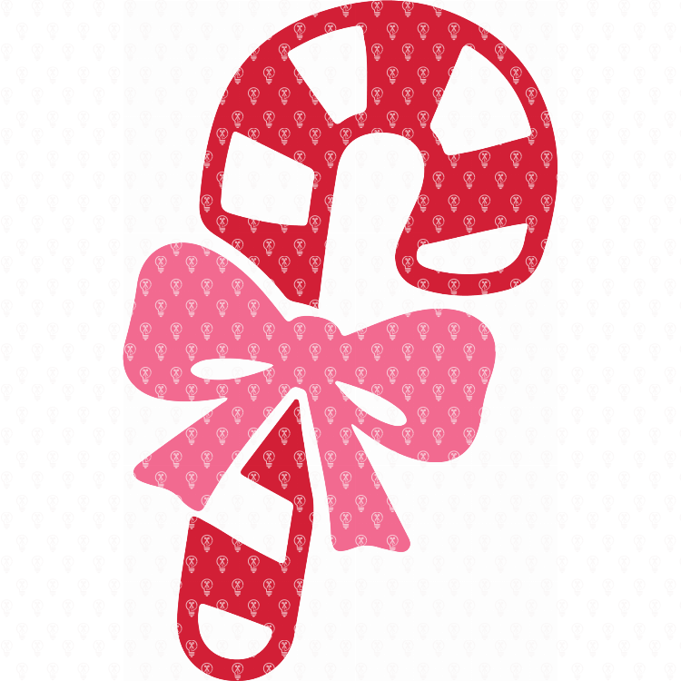 Pink Bow Candy Cane